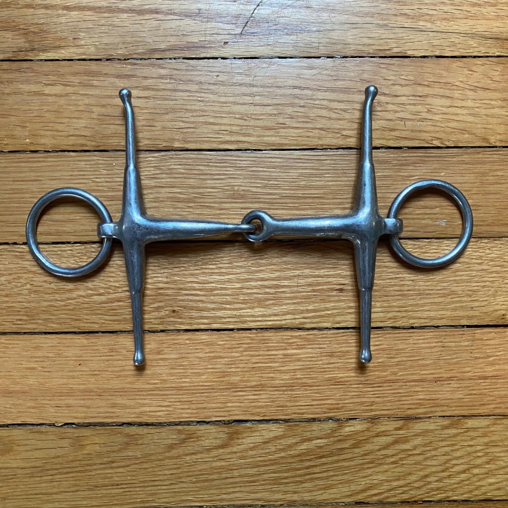 Vtg Stainless Steel 5" Fulmer Snaffle Bit Loose Ring Full Cheek English Tack⁠